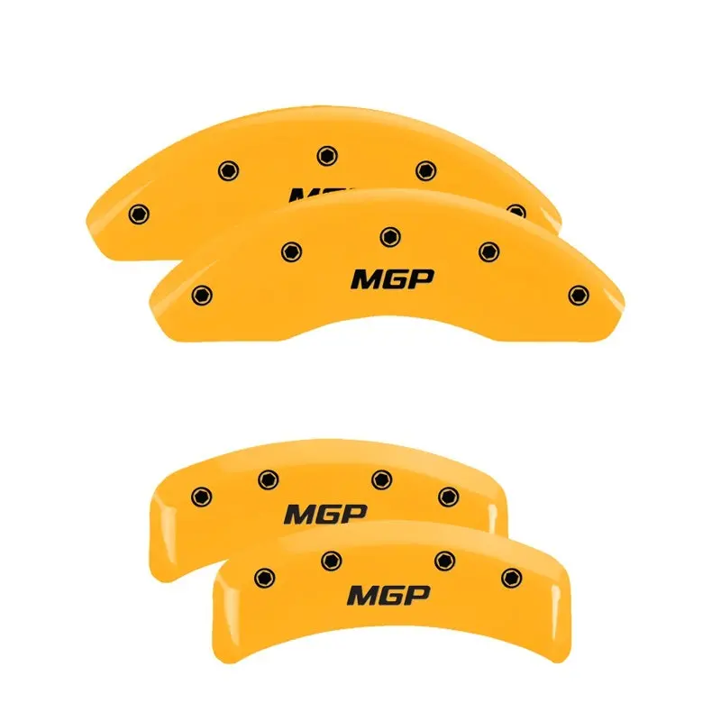 Mgp Engraved Caliper Covers – Yellow Finish With Black Char For 2004 Toyota Mark X 1