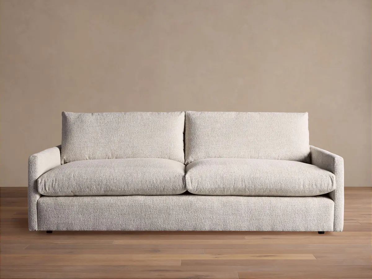 Kipton Slim Arm Sofa In Plush Linen 1