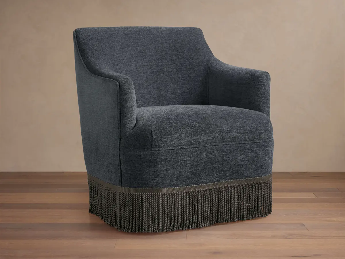 Savannah Swivel Chair With Fringe 1