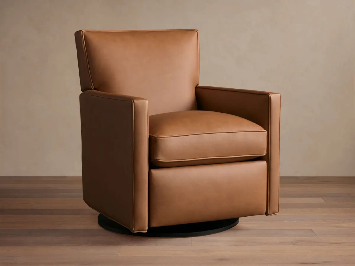 Rudy Leather Swivel Recliner 1