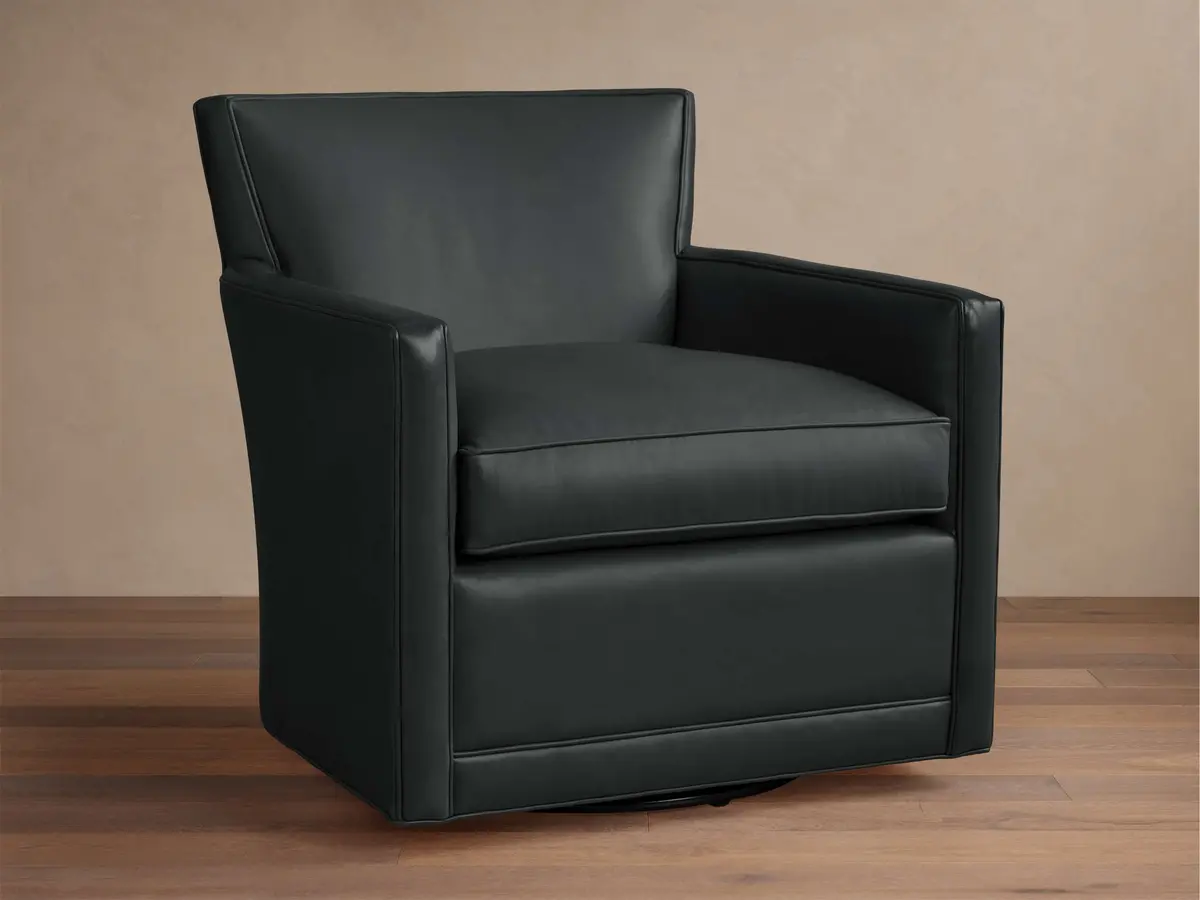 Rudy Leather Swivel Chair 1