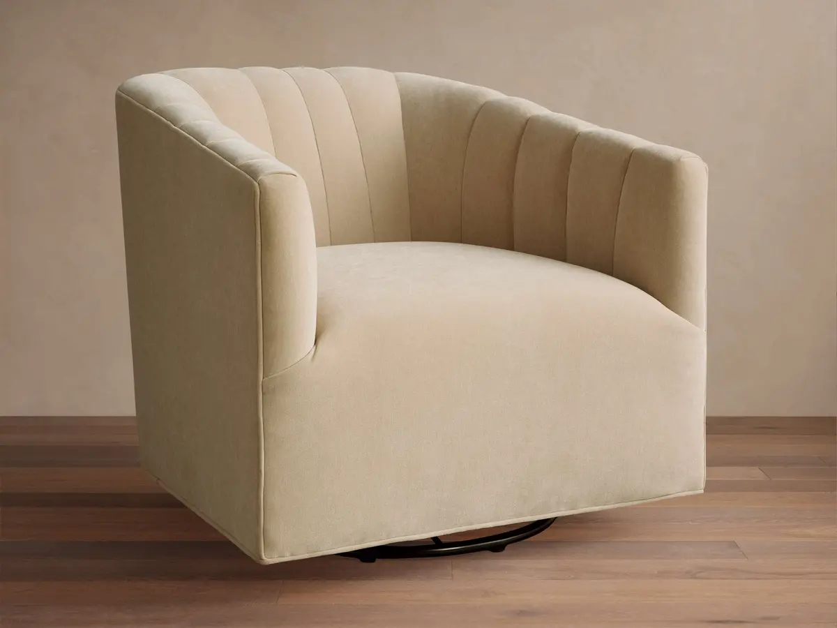 Ellison Channel-Stitched Swivel Chair 1