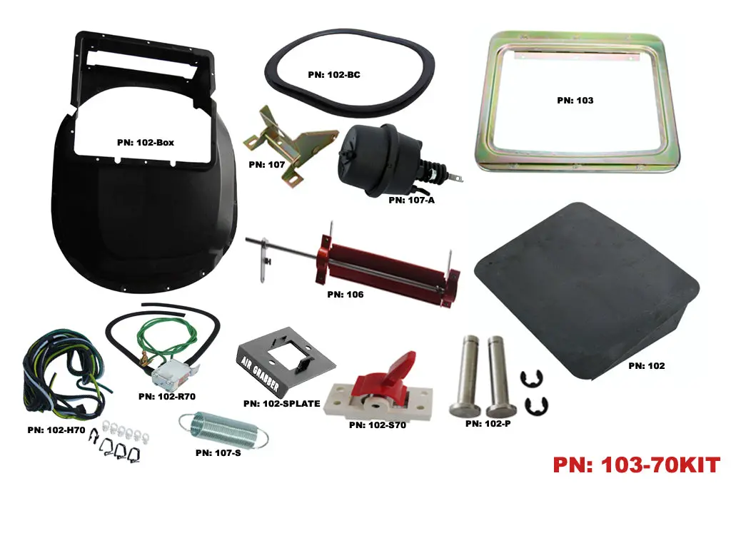 103-70Kit Mopar 1970 B-Body Air Grabber Assembly Kit 1