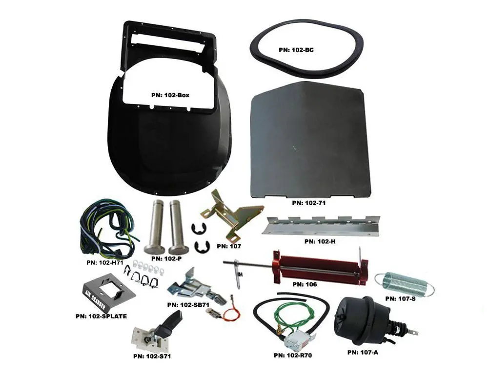 103-71Kit Mopar 1971-72 B-Body Air Grabber Assembly Kit 1