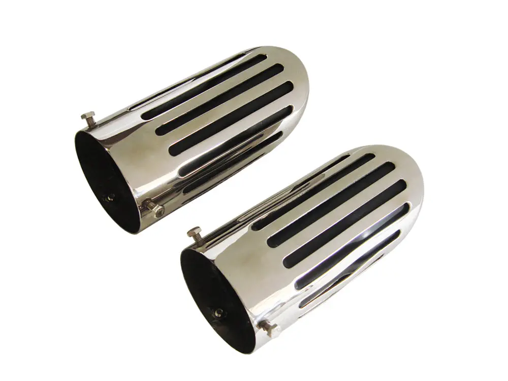 108-Ab Mopar 1971 B-Body Black Slotted Exhaust Tips 1