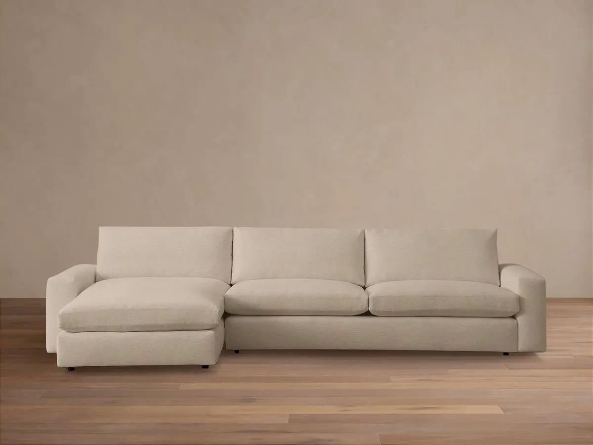 Kipton Wide Arm Two-Piece Chaise Sectional 1