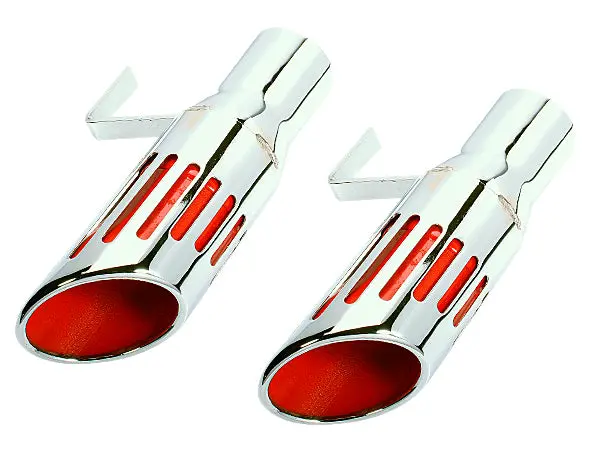 108S-S3 Mopar 1971-74 B-Body 3Inch Short Style Slotted Exhaust Tips 1