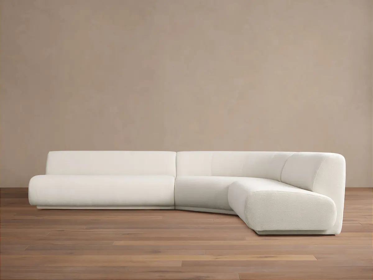 Gianni Three-Piece Armless Corner Sectional 1