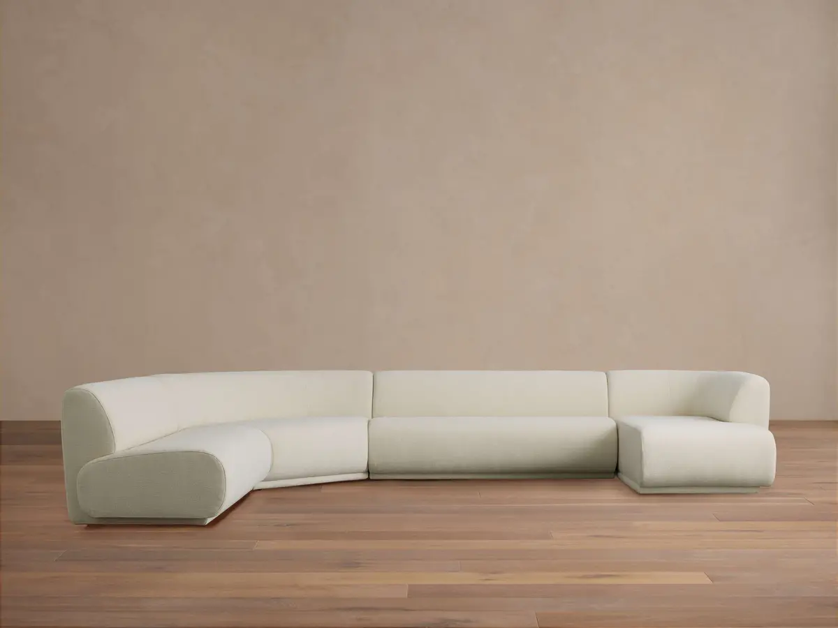 Gianni Armless Four-Piece Chaise Sectional 1
