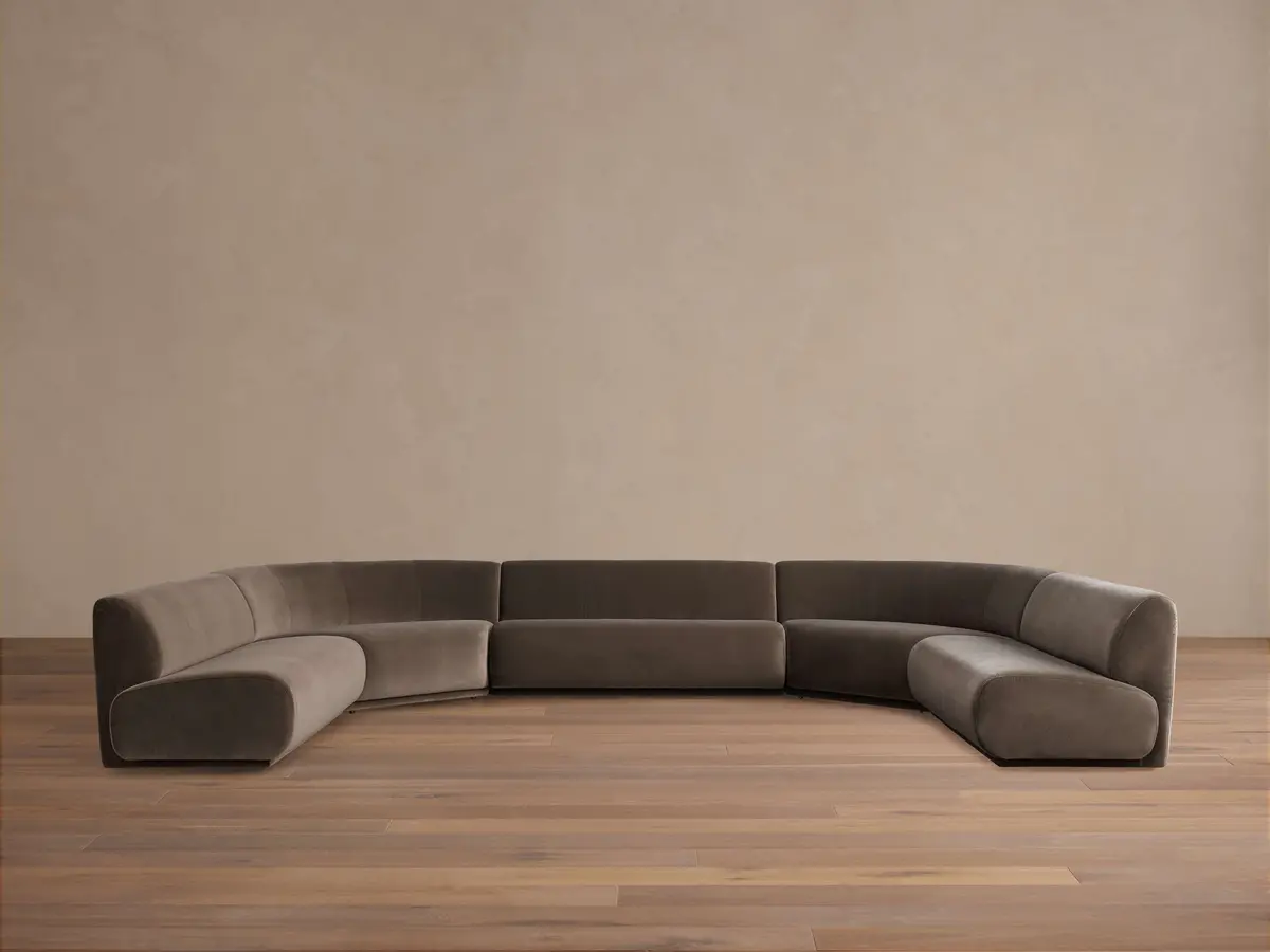 Gianni Five-Piece Armless Curved Sectional 1