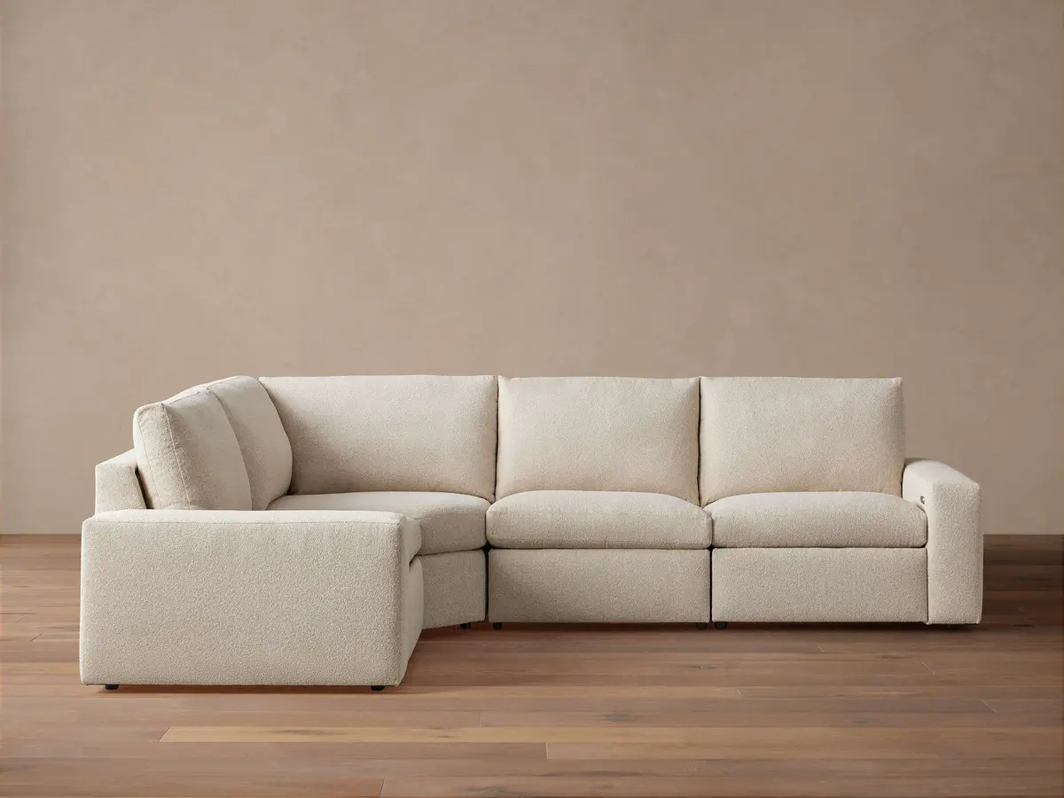 Kipton Wide Arm Four-Piece Motion Sectional 1