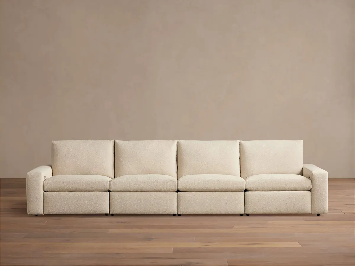 Kipton Wide Arm Four-Piece Motion Modular Sofa 1