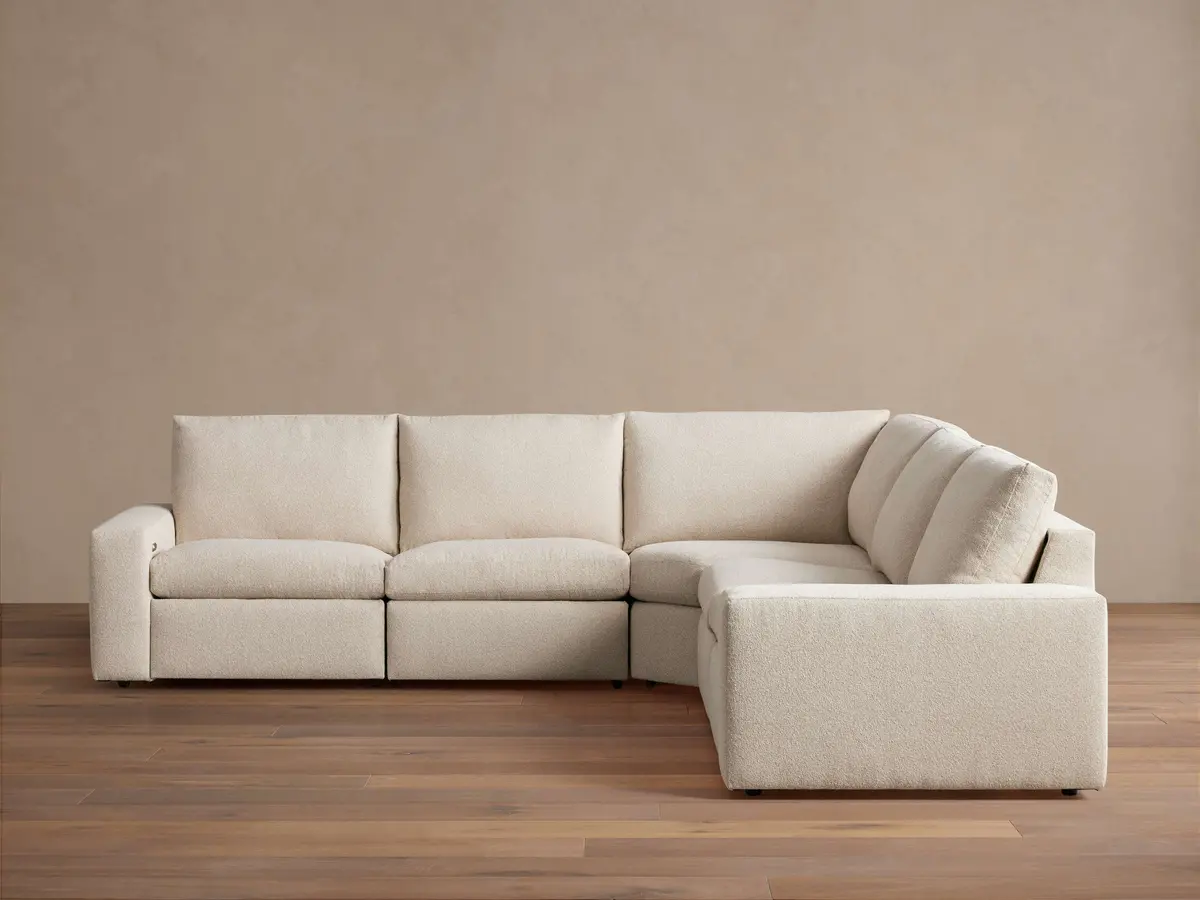 Kipton Wide Arm Five-Piece Motion Corner Sectional 1