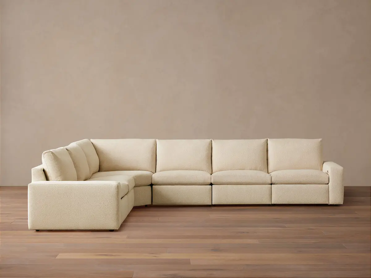 Kipton Wide Arm Six Piece Motion Sectional 1