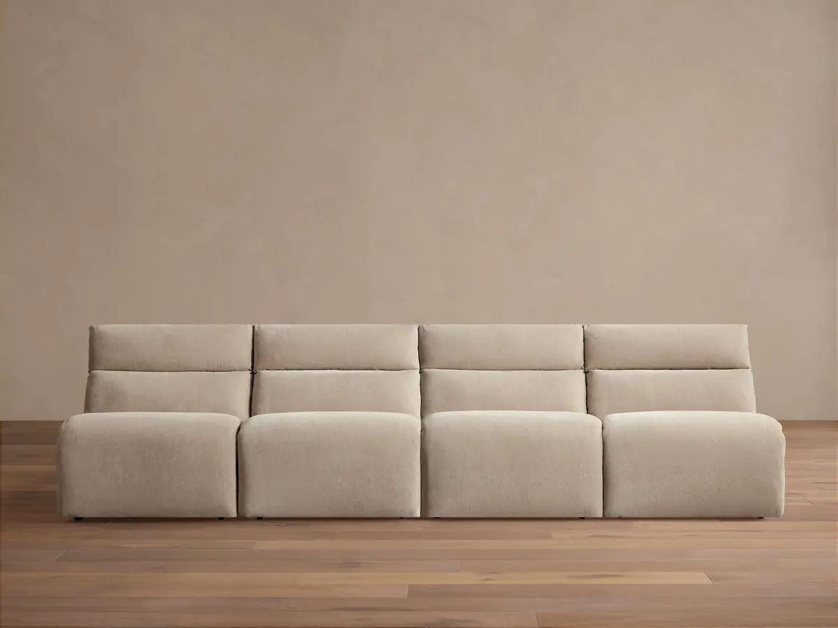 Rowland Tailored Four-Piece Armless Motion Modular Sofa 1
