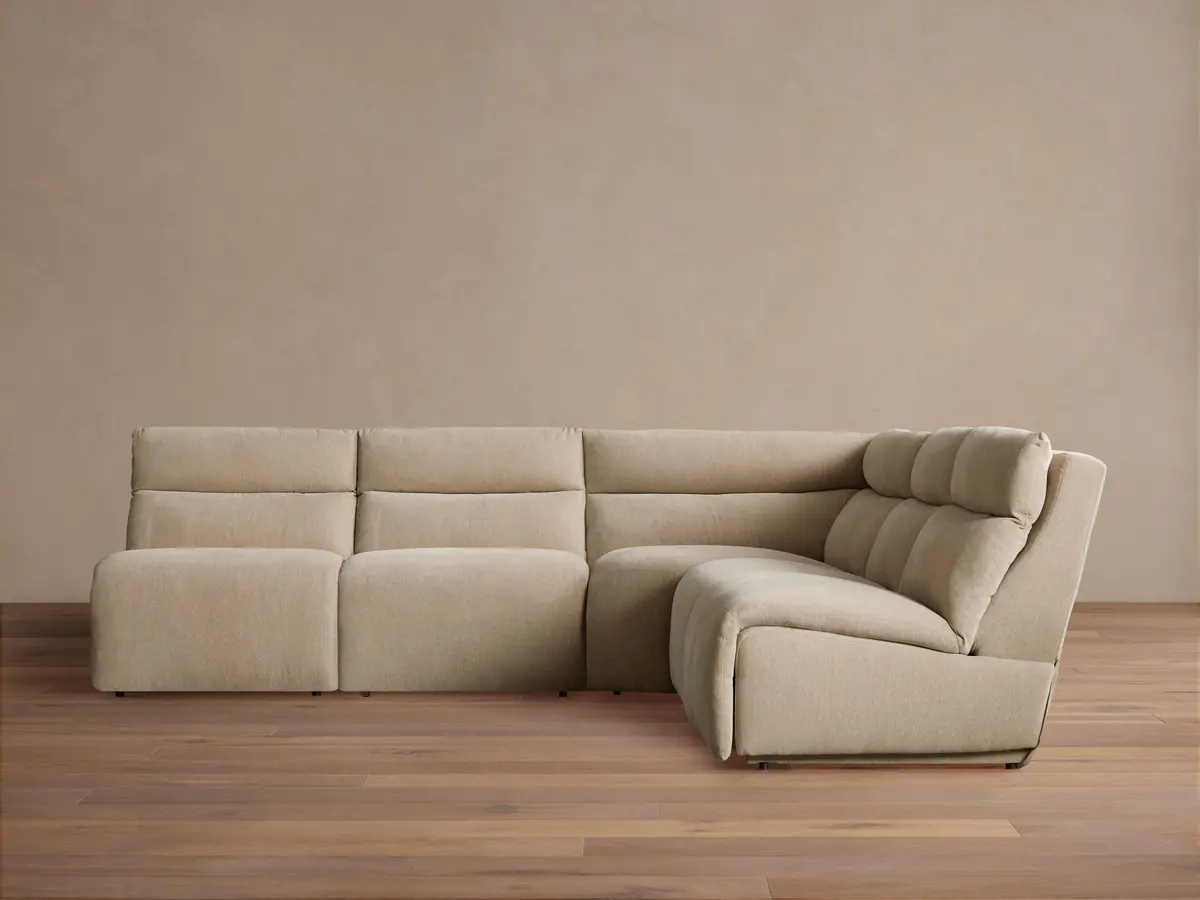 Rowland Tailored Five Piece Armless Motion Corner Sectional 1