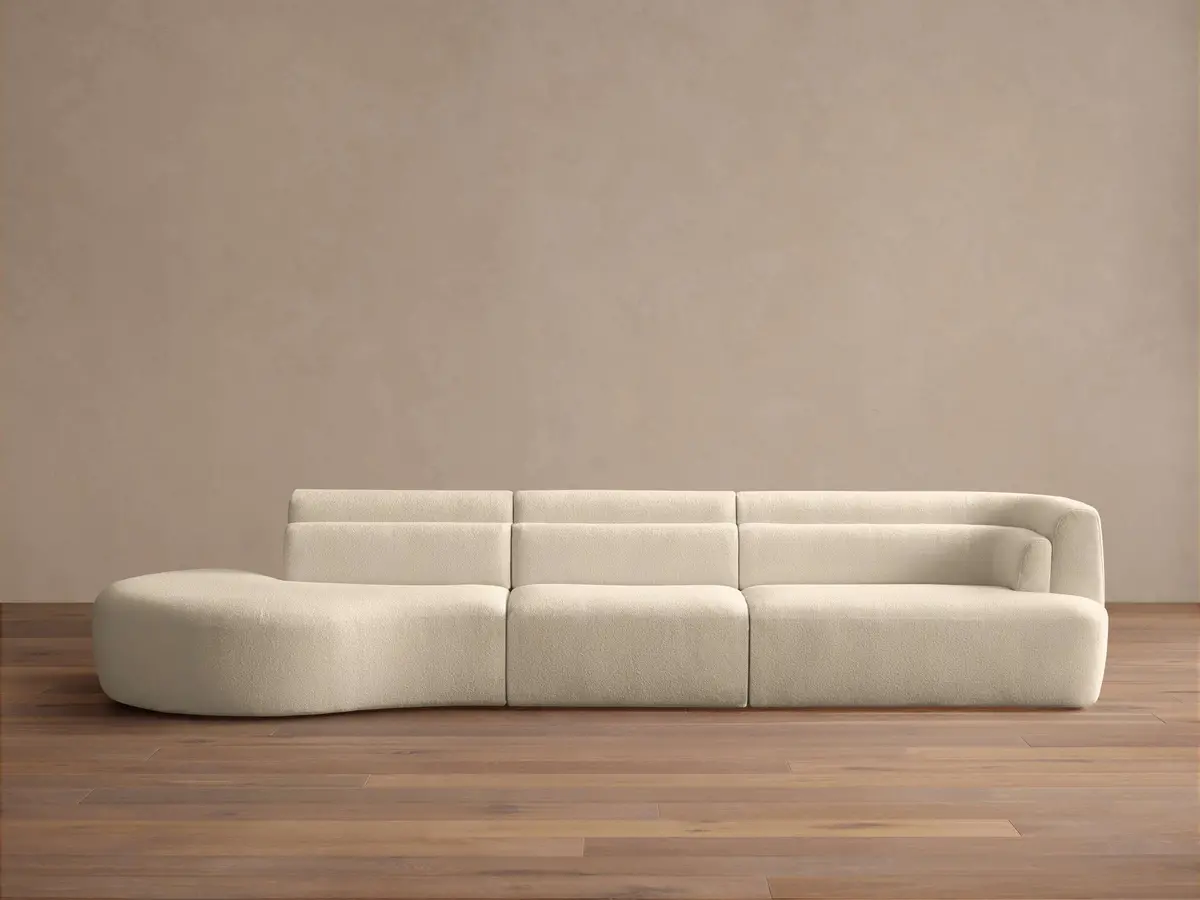 Lovina Three-Piece Bumper Sectional 1