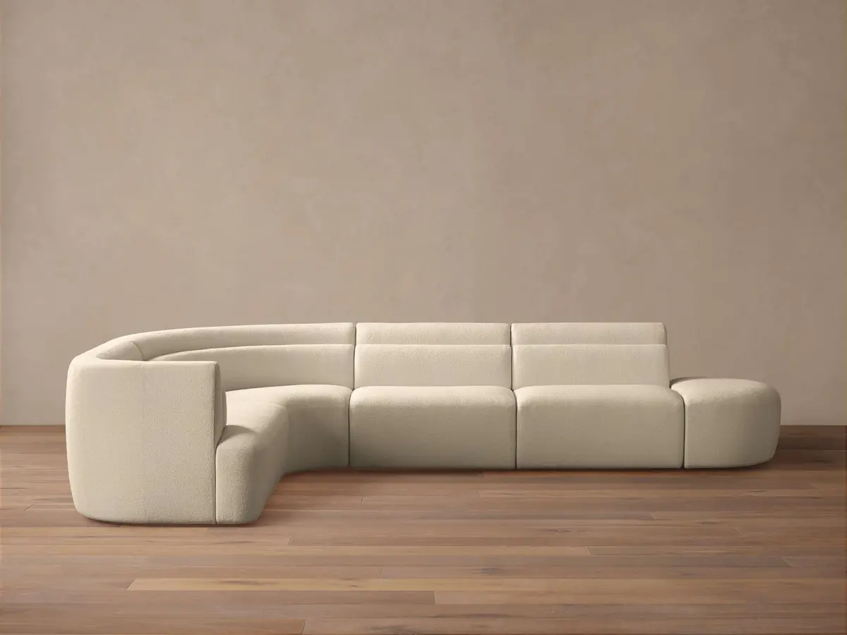 Lovina Five-Piece Sectional With Ottoman 1