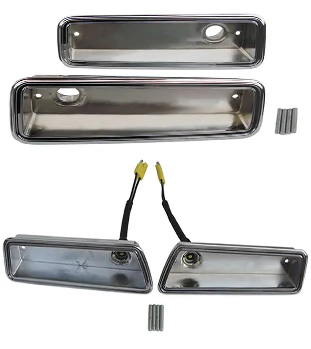 1215-70Chset Mopar 1970 Dodge Charger Side Marker Bezel Set 2