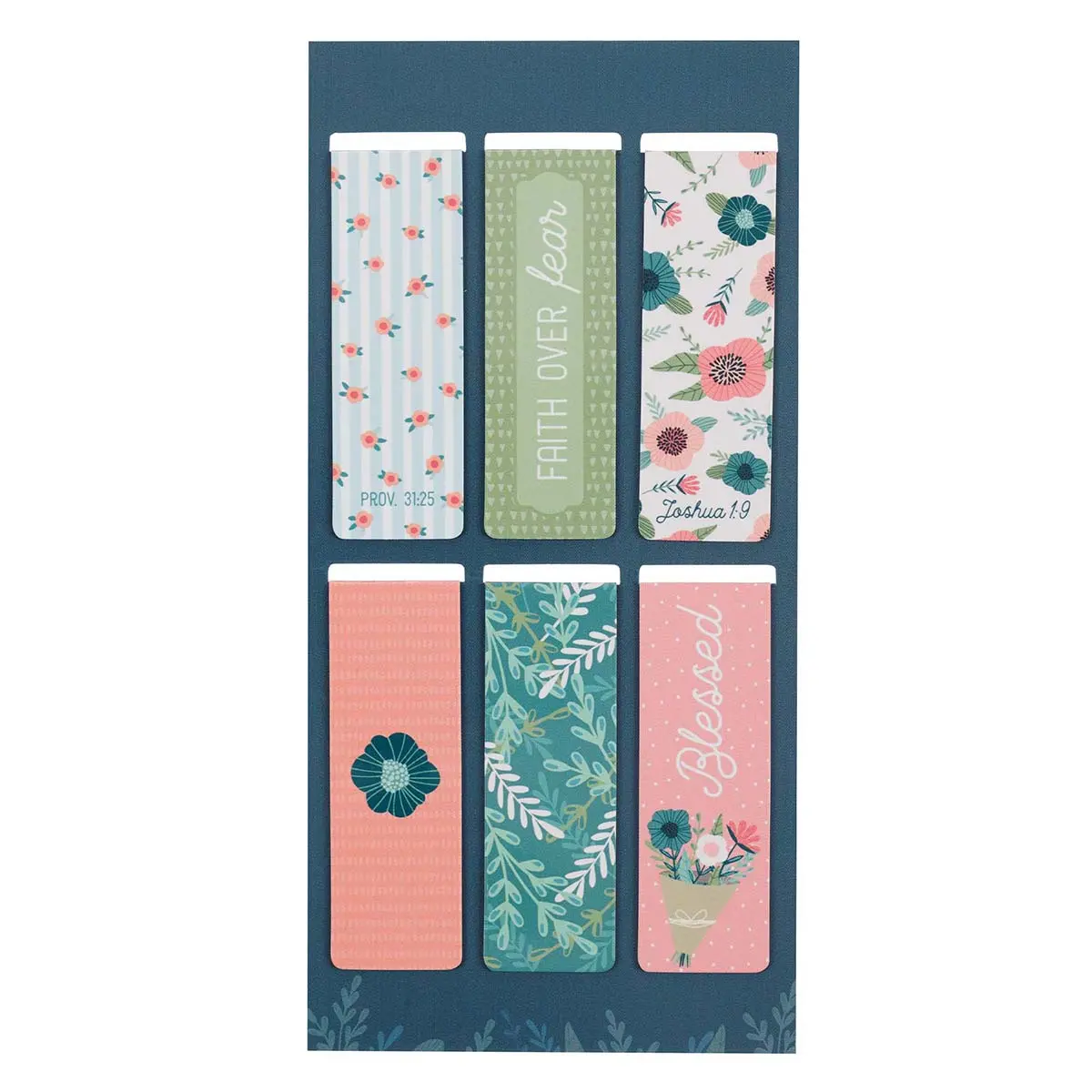 Floral Garden Magnetic Bookmarks Set Of 6 2