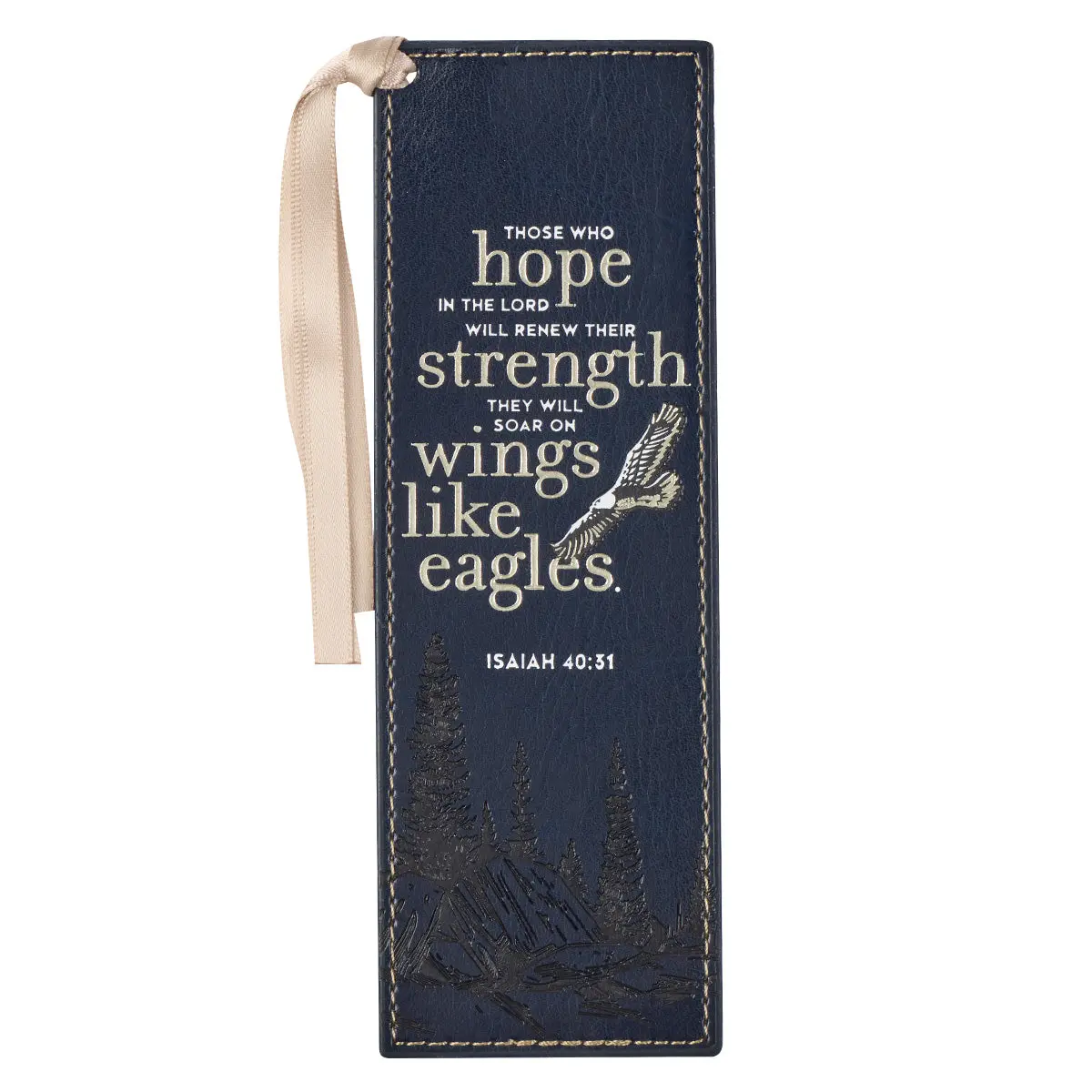 Wings Like Eagles Navy (Faux Leather Pagemarker) 1