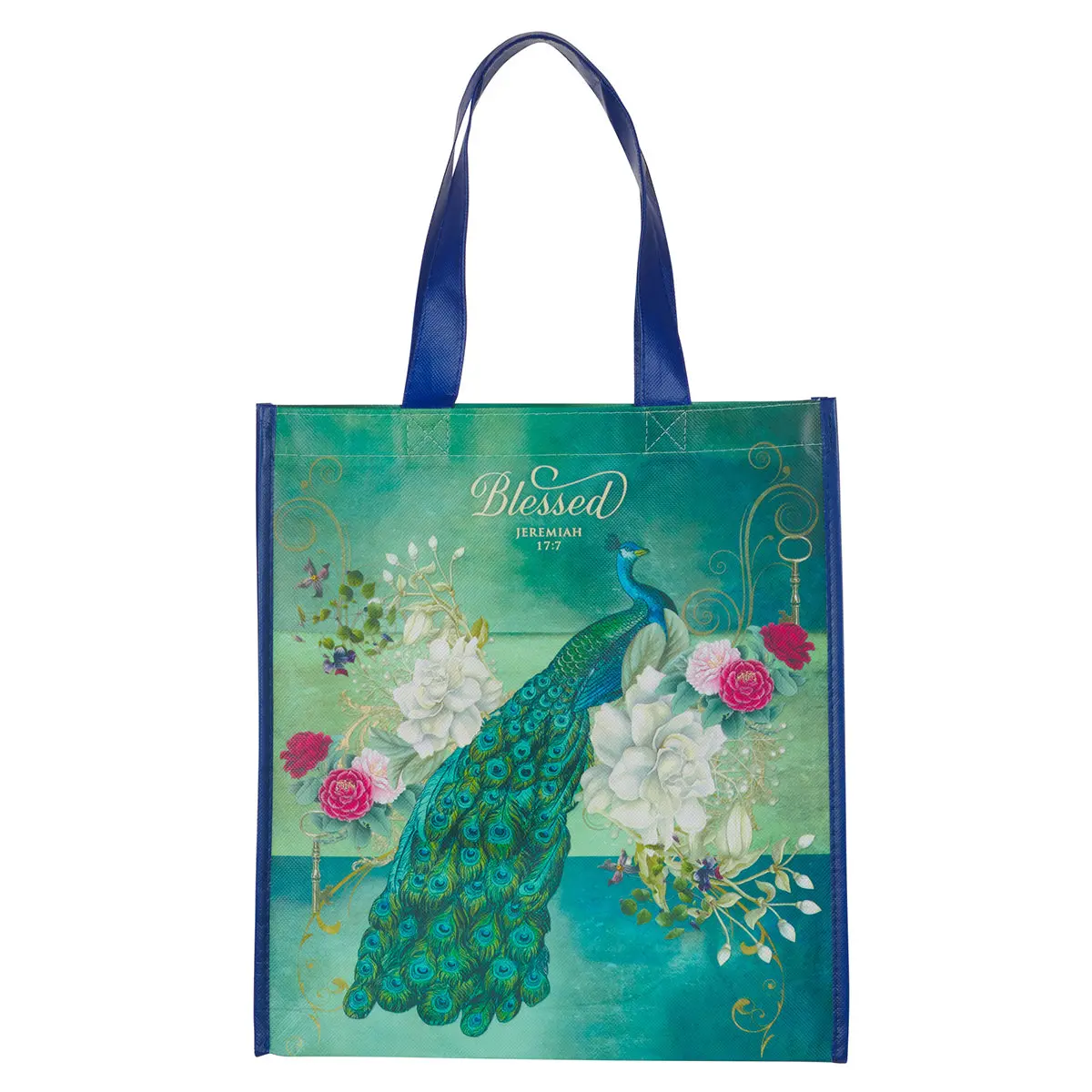 Blessed Non-Woven Tote Bag - Jeremiah 17:7 1
