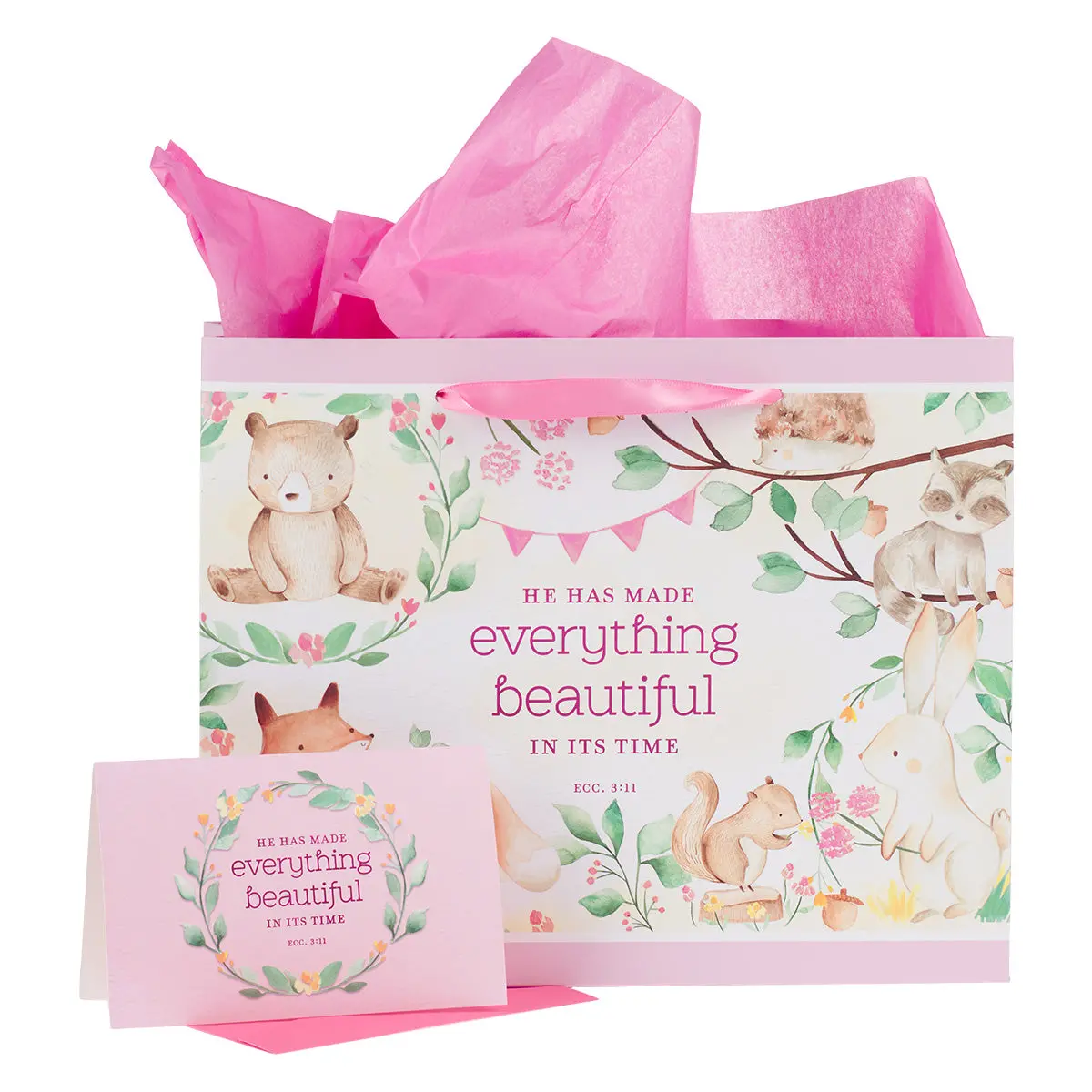 He Has Made Everything Beautiful Large Landscape Gift Bag With Card - Eccl 3:11 1