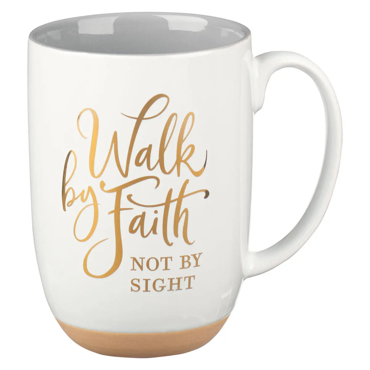 Walk By Faith Not By Sight White Ceramic Mug 1