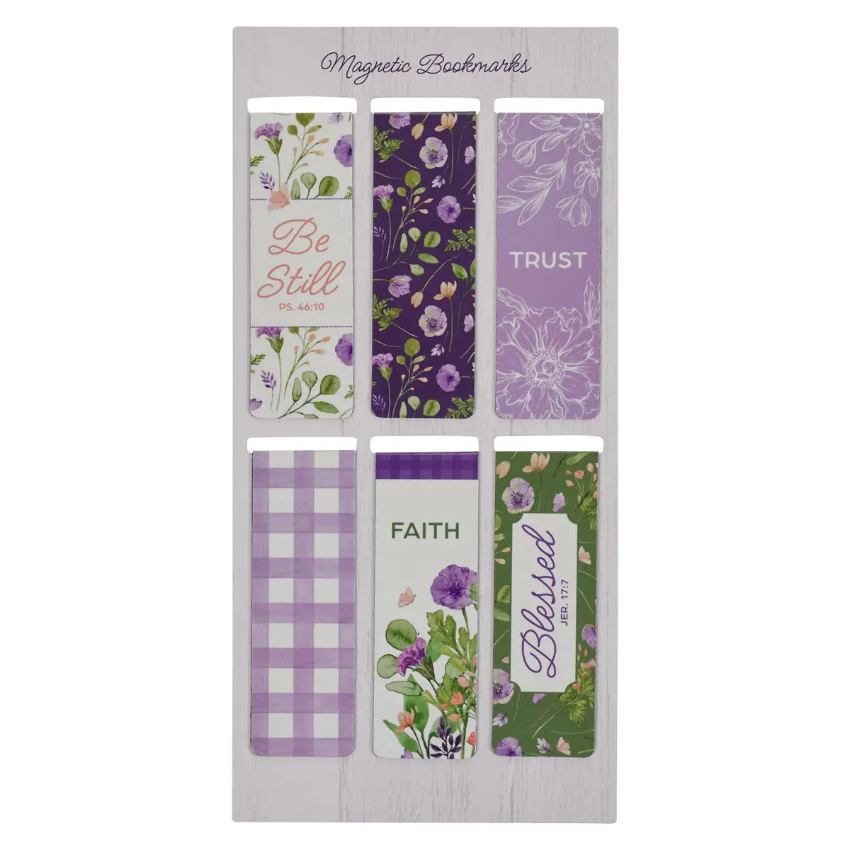 Blessed Blooming Flowers Six-Piece Magnetic Bookmark Set 1