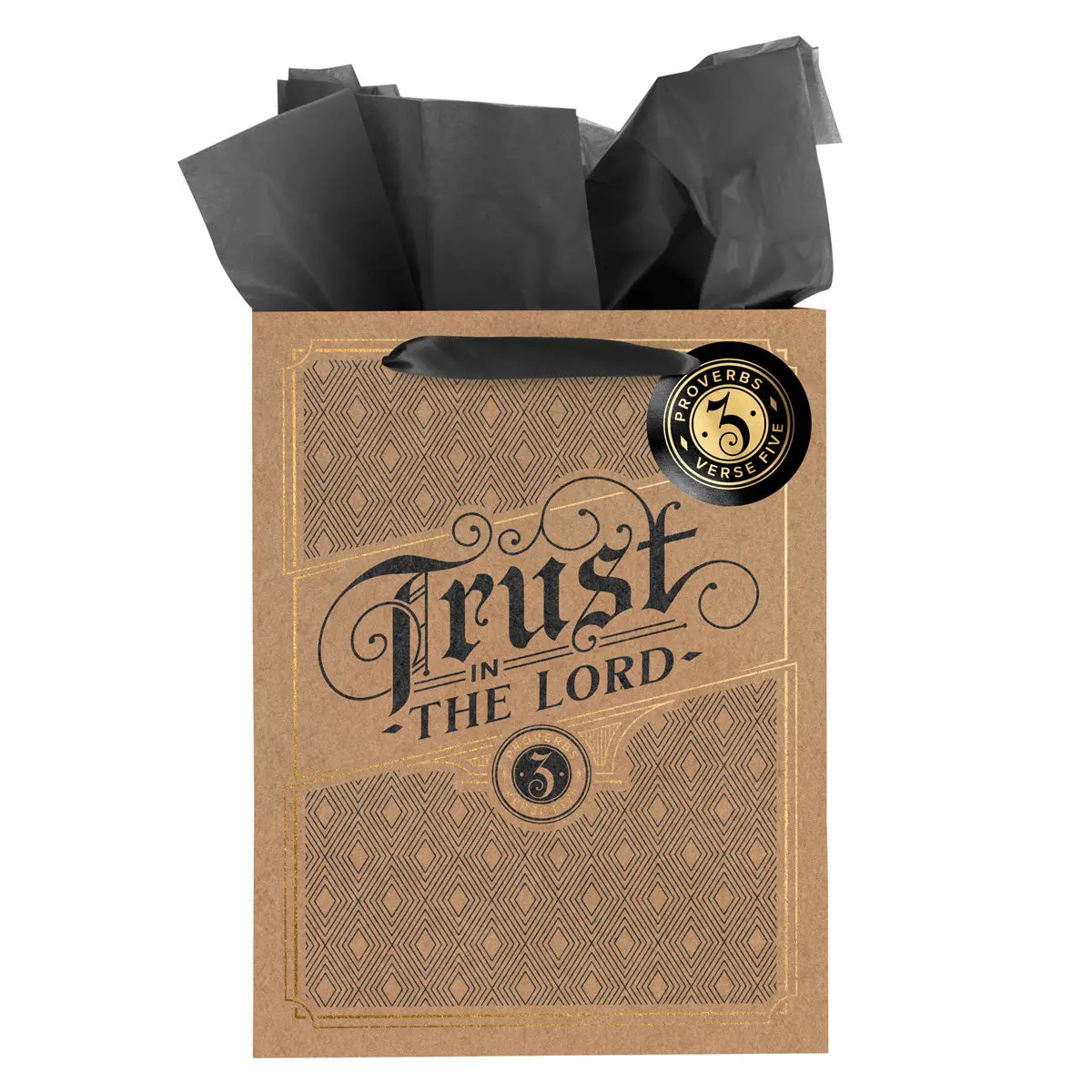 Trust In The Lord Large Portrait Gift Bag With Gift Tag 1