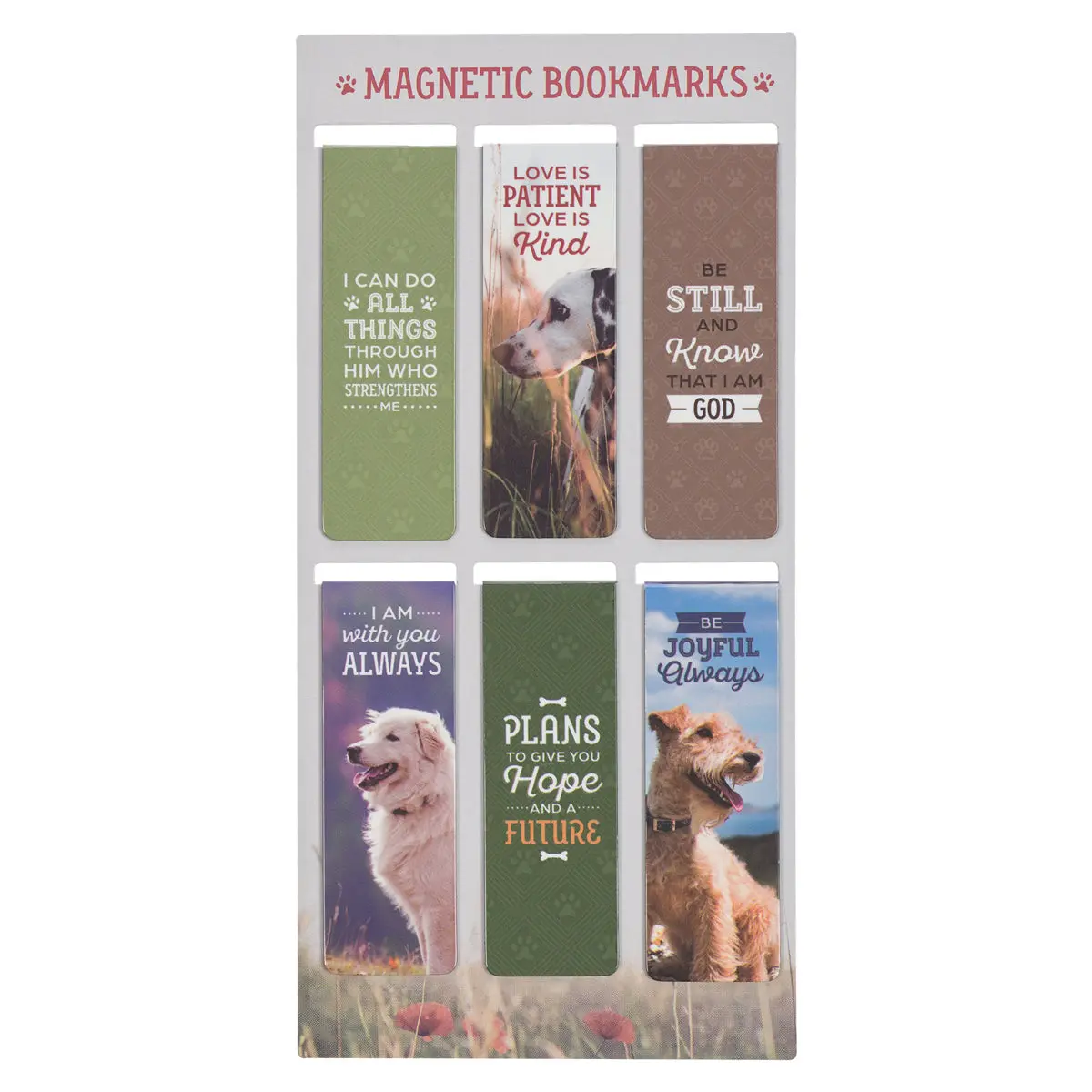 Dogs Six-Piece Magnetic Bookmark Set 1