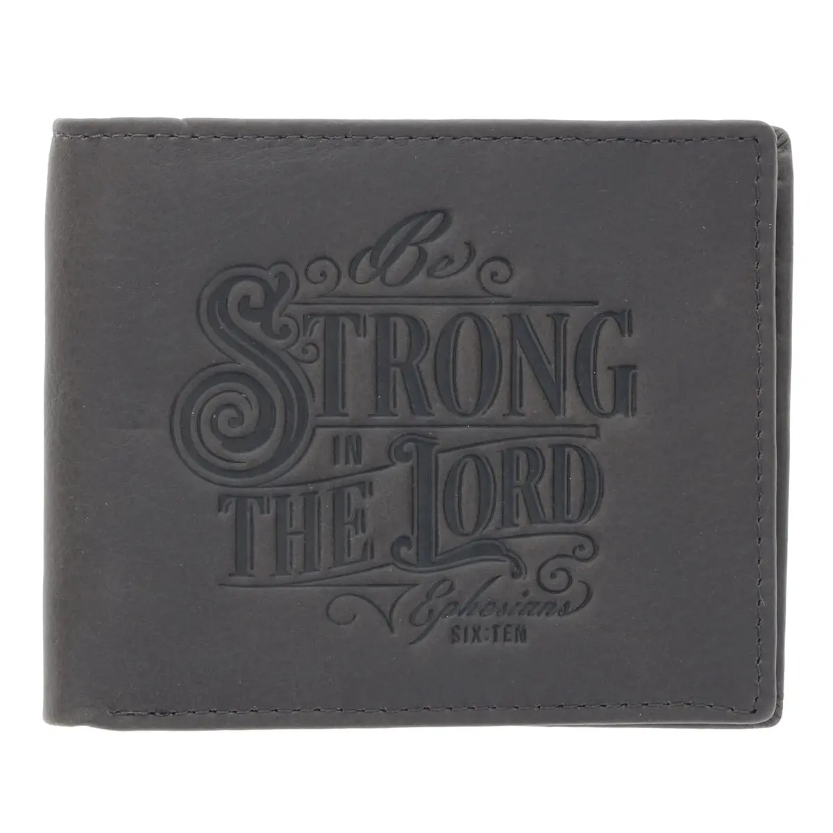 Be Strong In The Lord Brown Genuine Leather Wallet 1