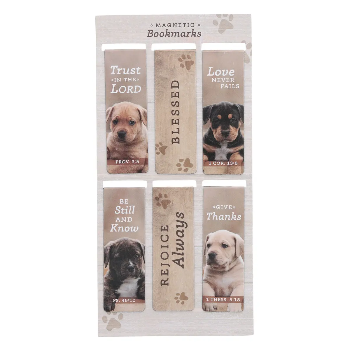 Puppies Six-Piece Magnetic Bookmark Set 1