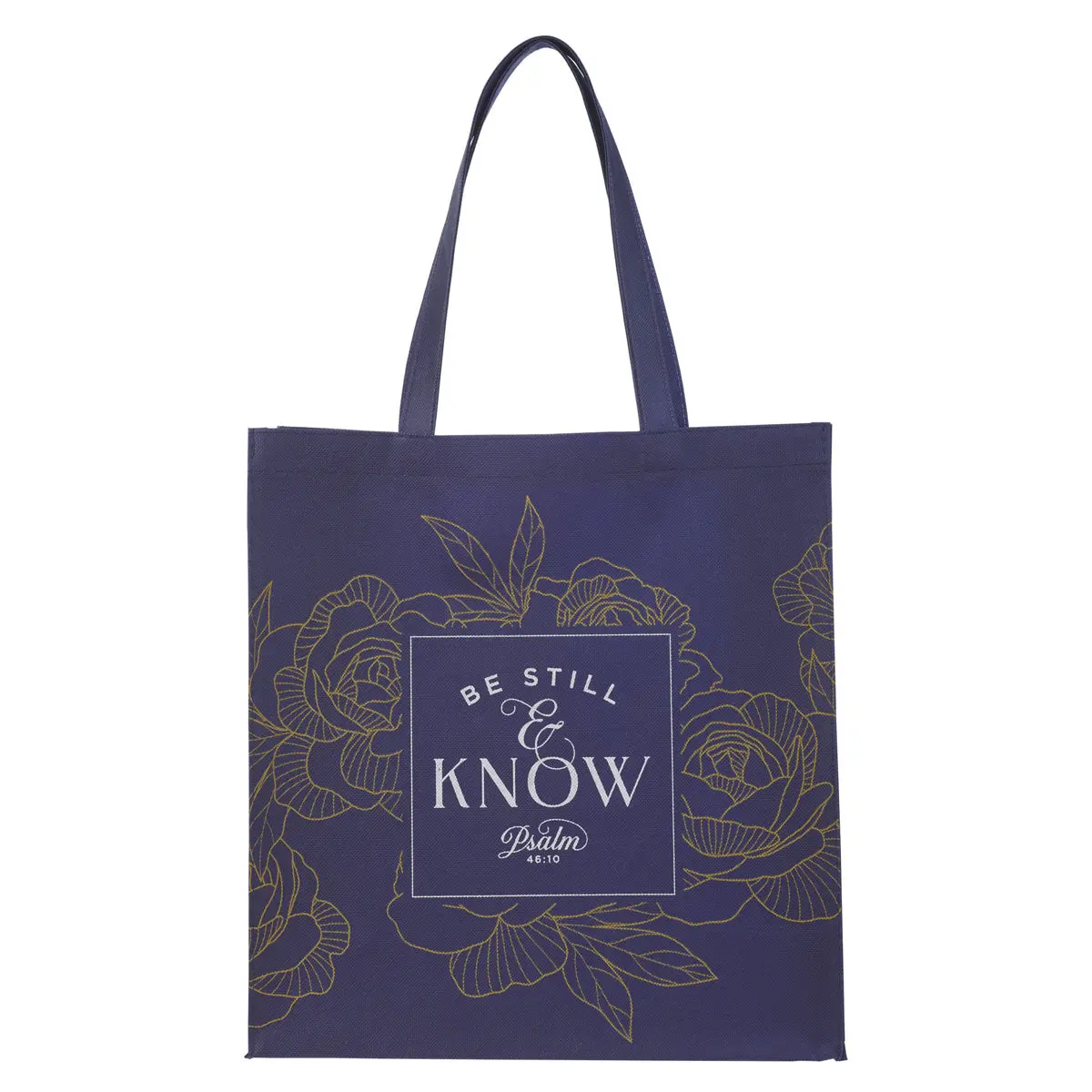 Be Still And Know Navy Non-Woven Tote Bag 2