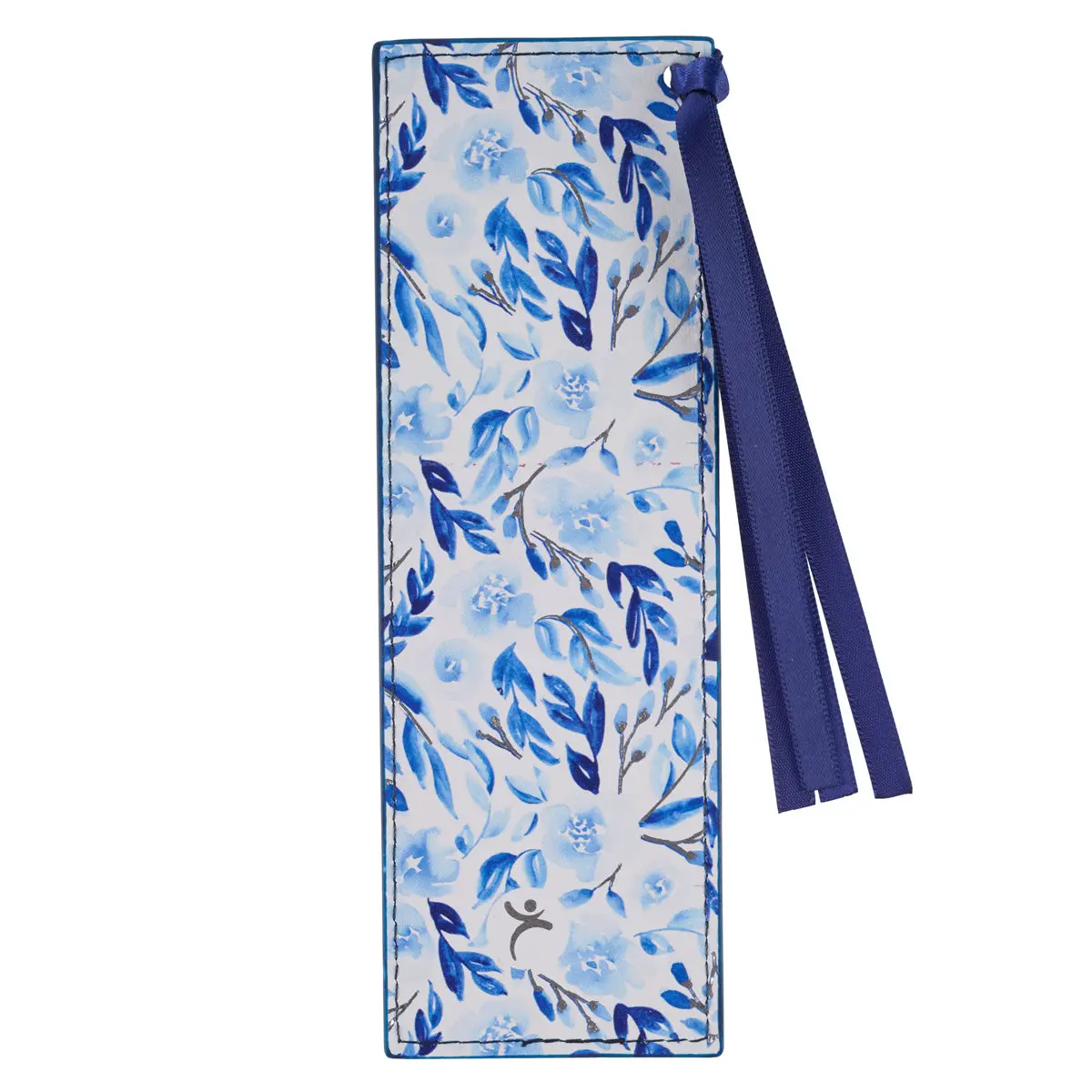 Trust In The Lord Blue Floral Faux Leather Bookmark 2
