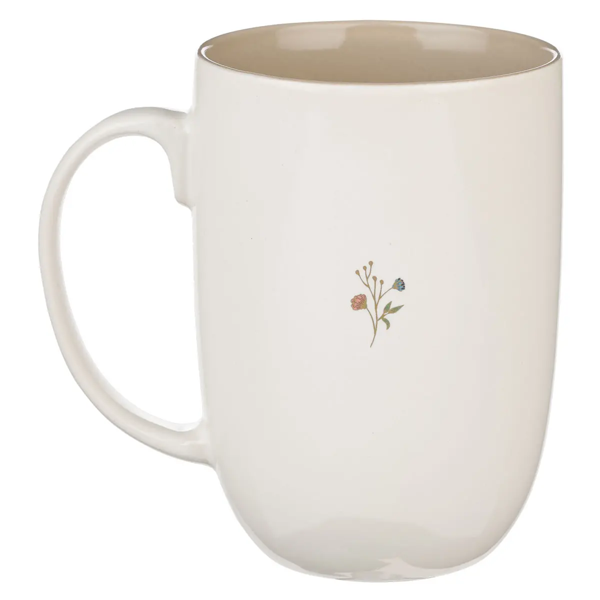 He Has Made Everything Beautiful In Its Time Cream Ceramic Mug With Brown Interior 2