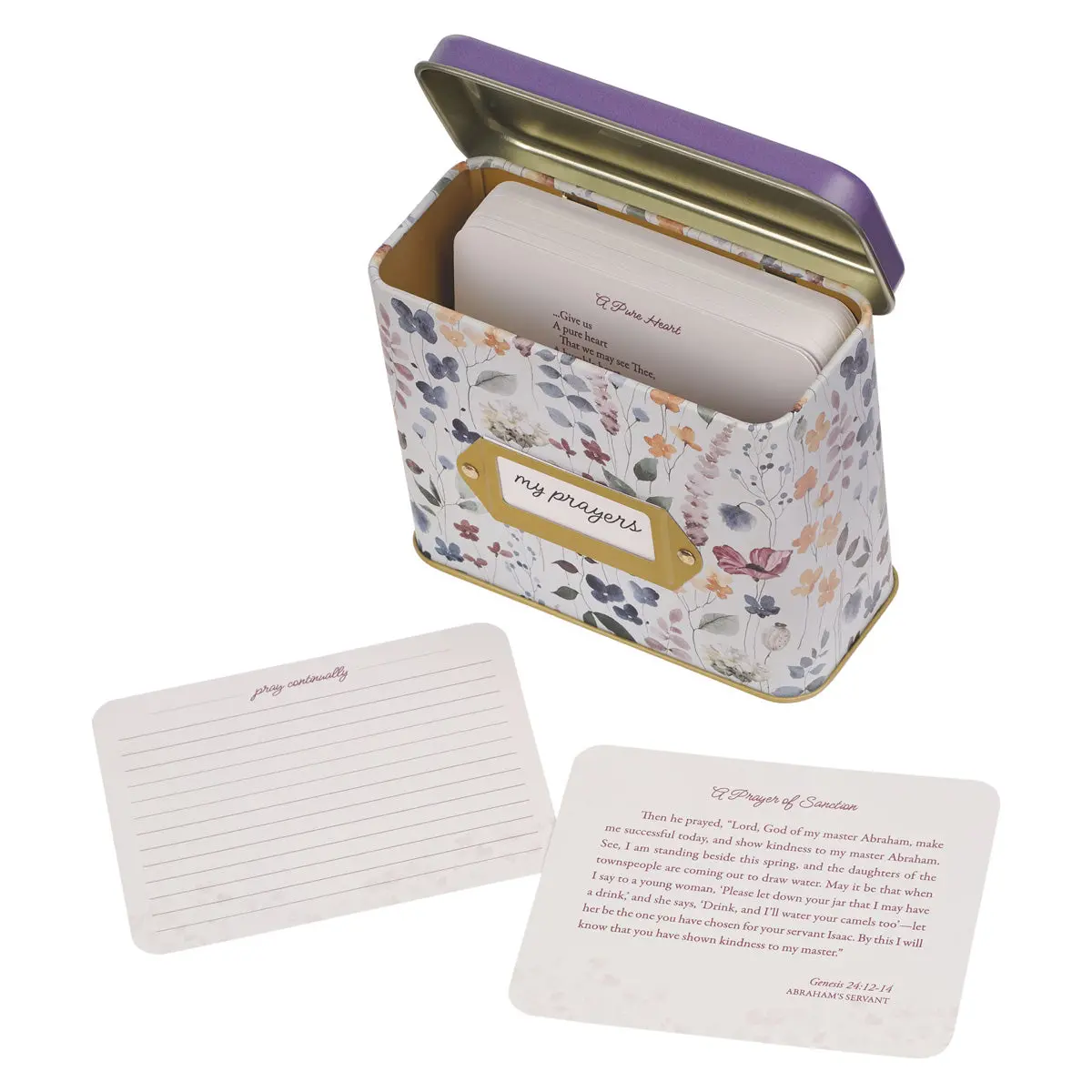 My Prayers Multi Floral Promise Cards In Tin 2