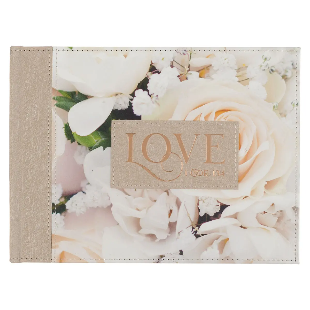 Love Floral Faux Leather Guest Book 1