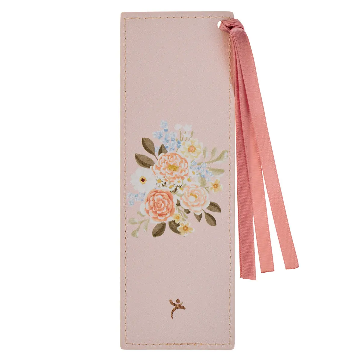 She Is Clothed With Strength And Dignity Pink Faux Leather Bookmark 2