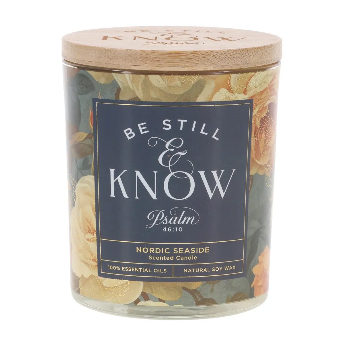 Be Still And Know Nordic Seaside Scented Candle With Bamboo Lid 1