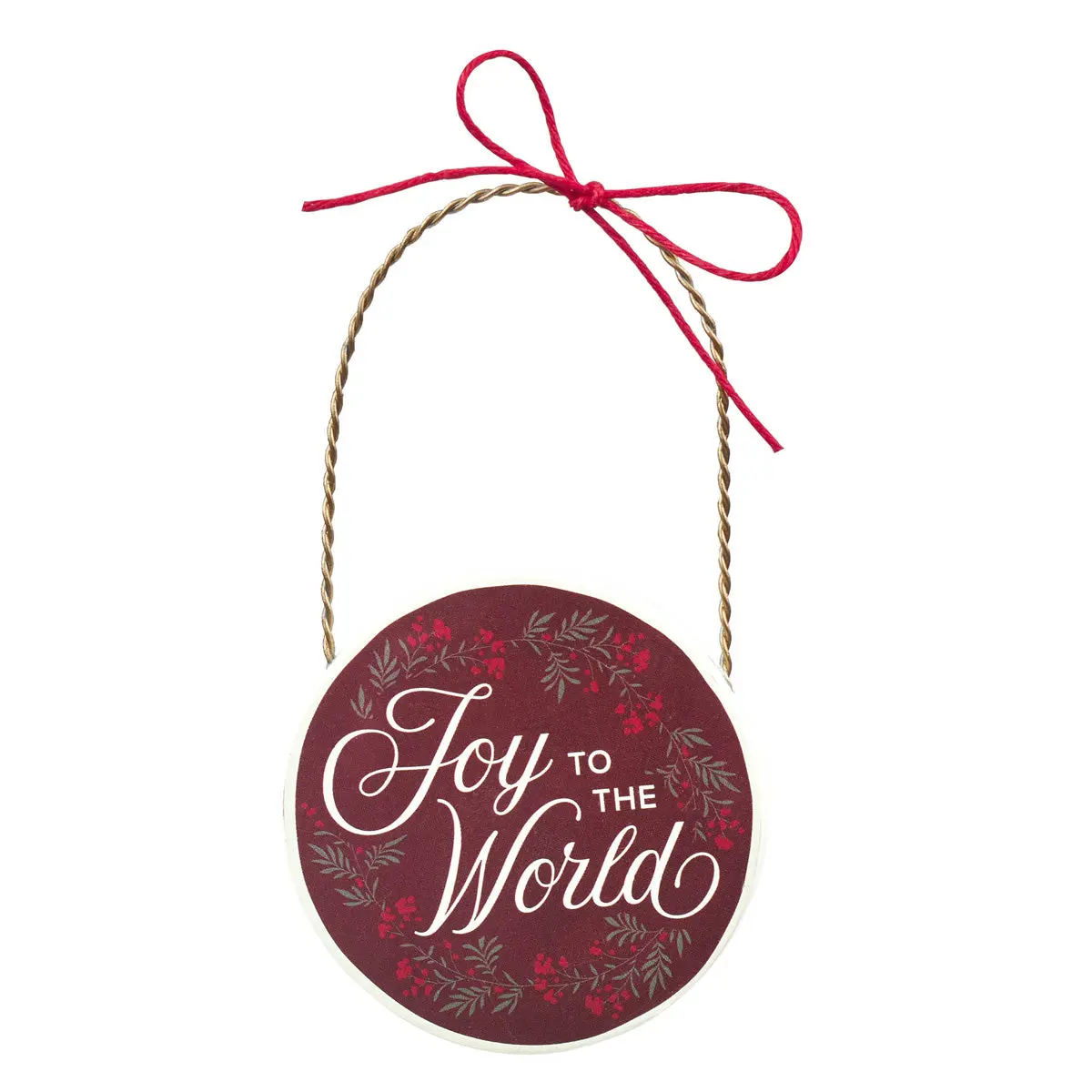 Joy To The World Round Ceramic Ornament 1