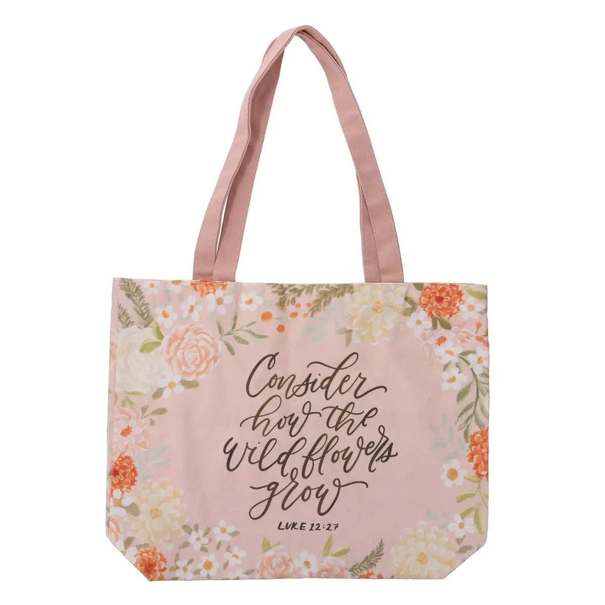 Consider How The Wildflowers Grow Canvas Tote Bag 1