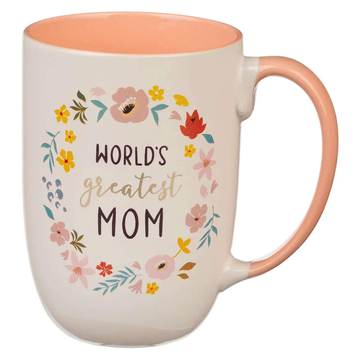 World's Greatest Mom Floral Ceramic Mug 1