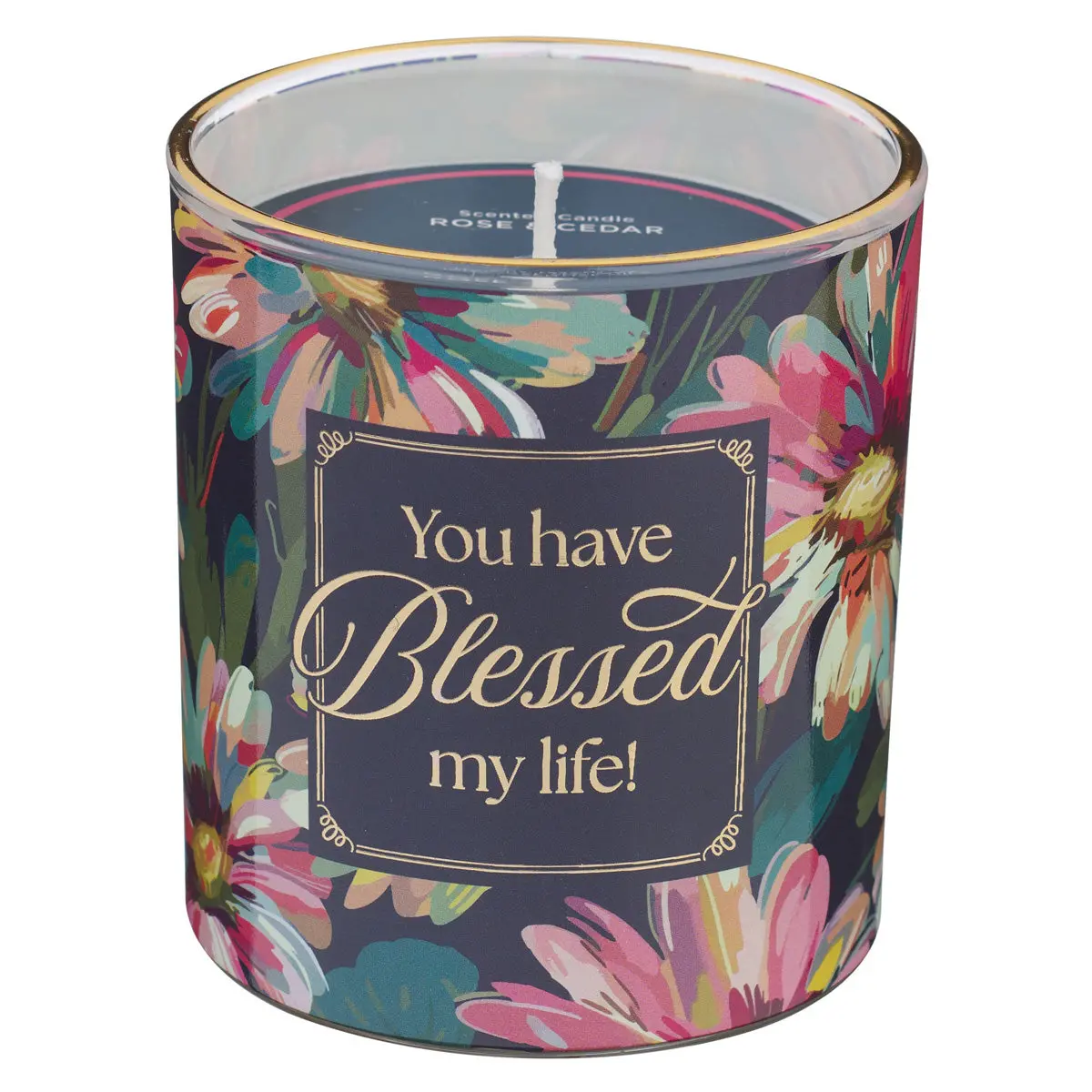 You Have Blessed My Life Rose And Cedar Fragrance Scented Candle With Dust Cover 1