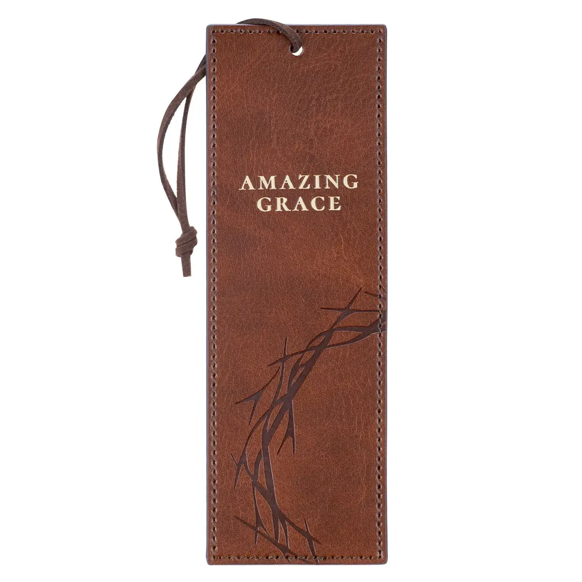Amazing Grace Crown Of Thorns Faux Leather Bookmark 1