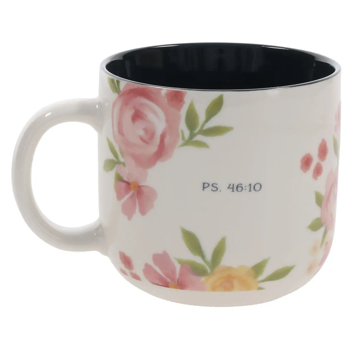 Be Still And Know That I Am God White Ceramic Mug With Navy Interior 2