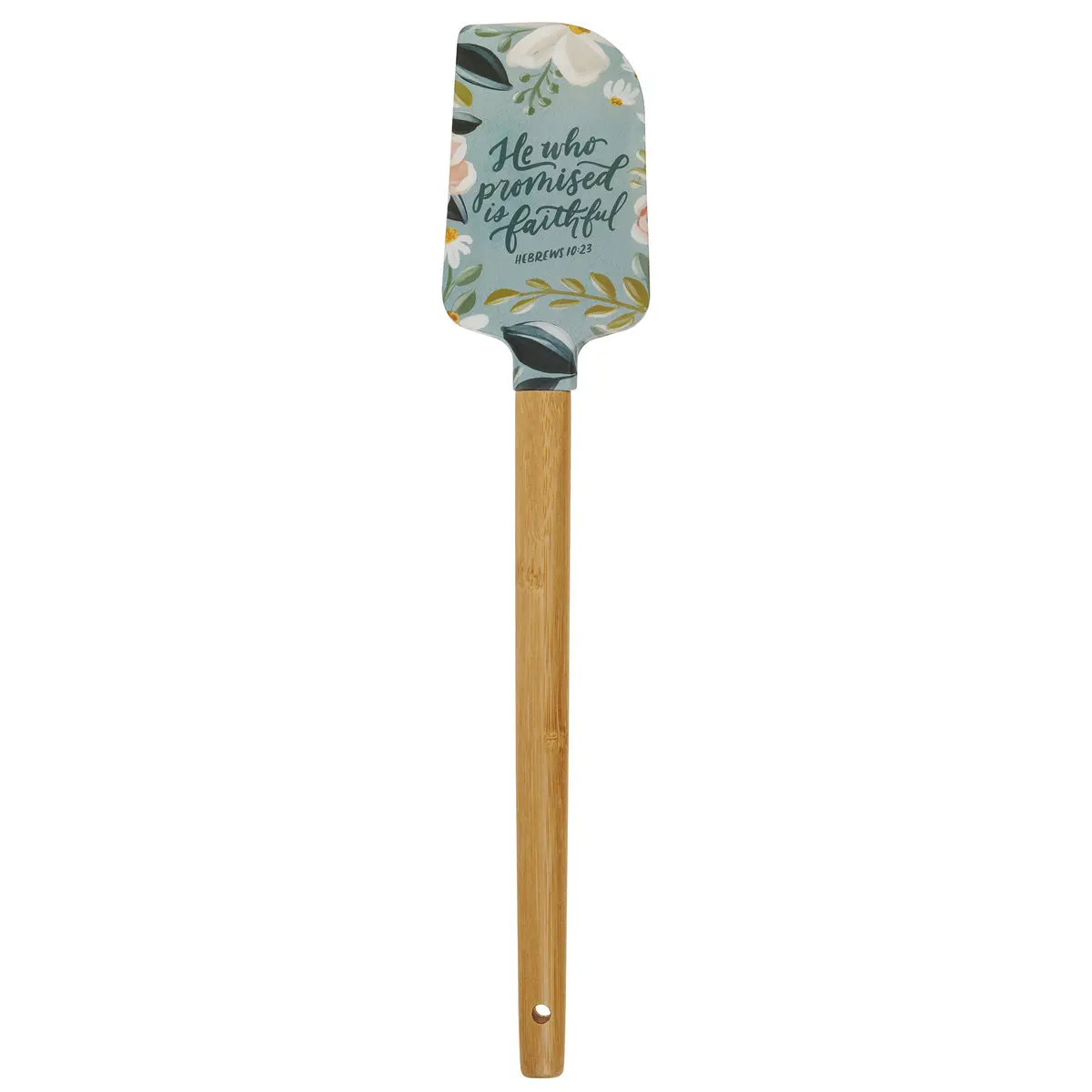 He Who Promised Is Faithful Silicone Spatula With Bamboo Handle 1