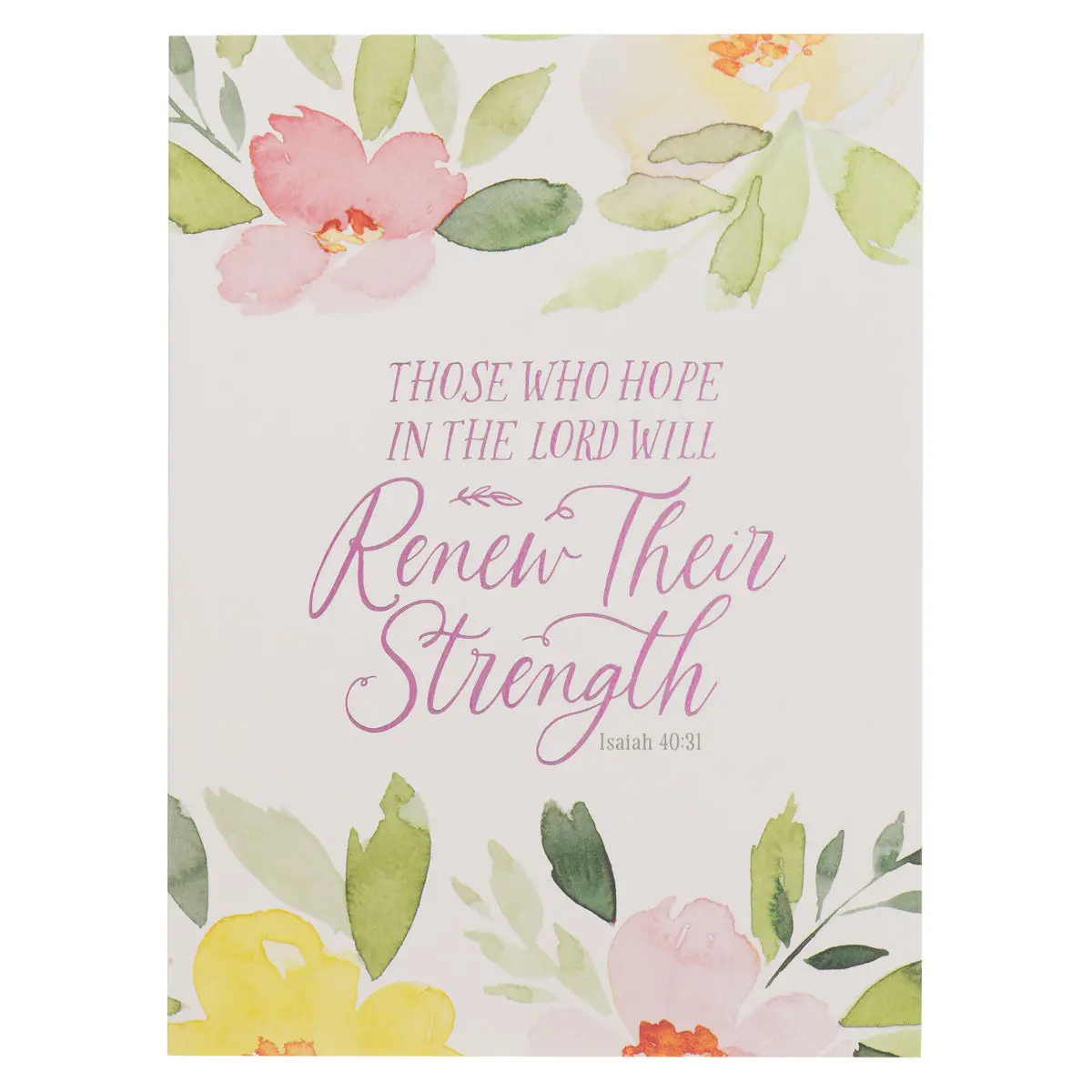 Those Who Hope In The Lord Will Renew Their Strength Floral Notebook 1
