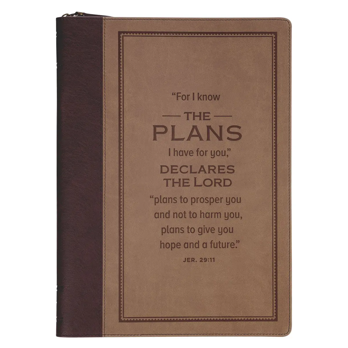 For I Know The Plans I Have For You Faux Leather Executive Portfolio Folder With Zip 1