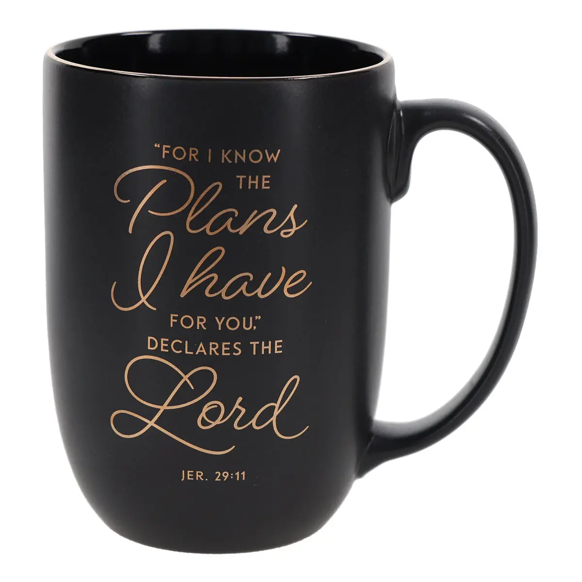 For I Know The Plans I Have For You, Declares The Lord Ceramic Mug With Black Interior 1